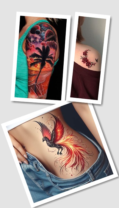 татуювання кольорові жіночі