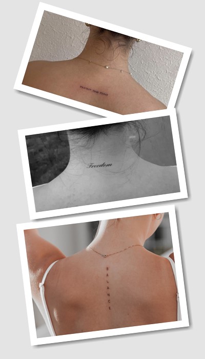 тату маленькі написи