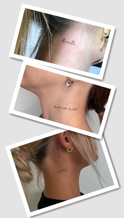 стиль татуювання маленькі написи