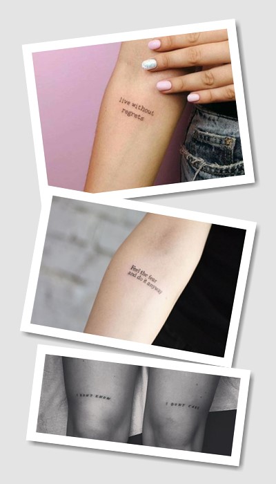 особливості татуювань маленькі написи