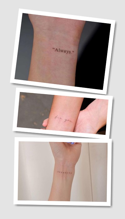 кому підійде татуювання маленькі написи