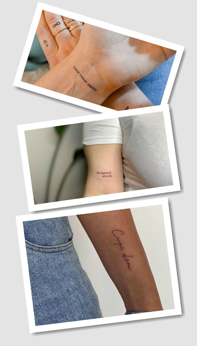 тату написи на латині