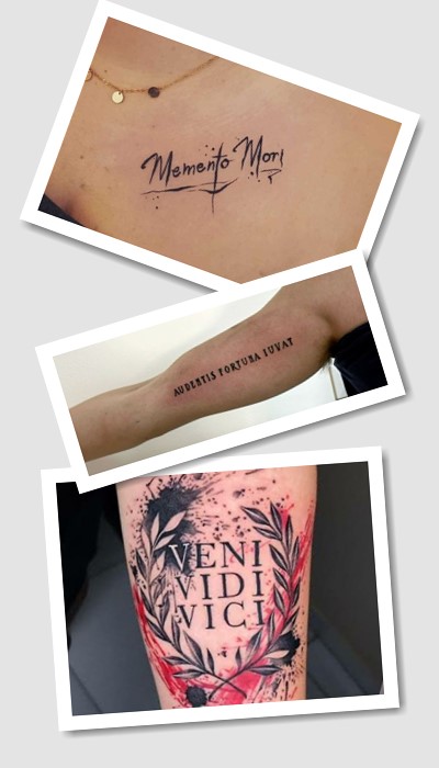 татуювання написи на латині у Києві