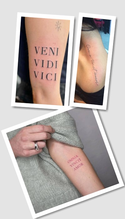 татуювання написи на латині