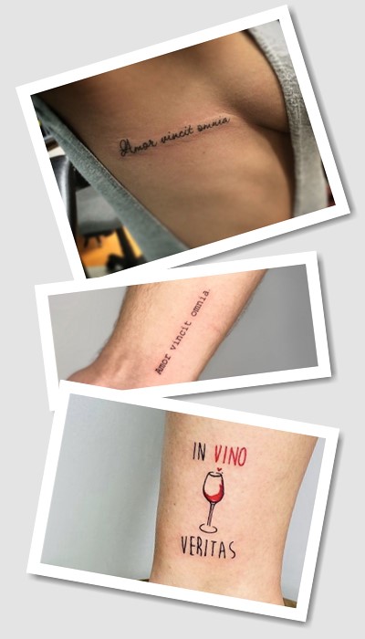 особливості тату написи на латині