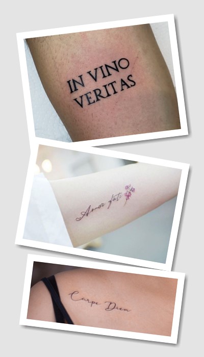 особливості татуювань написи на латині