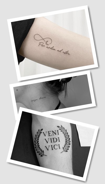 кому підійде татуювання написи на латині