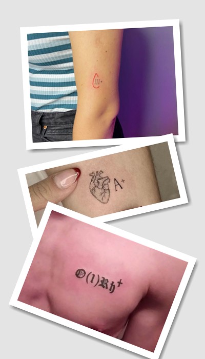 кому підійде татуювання Група крові