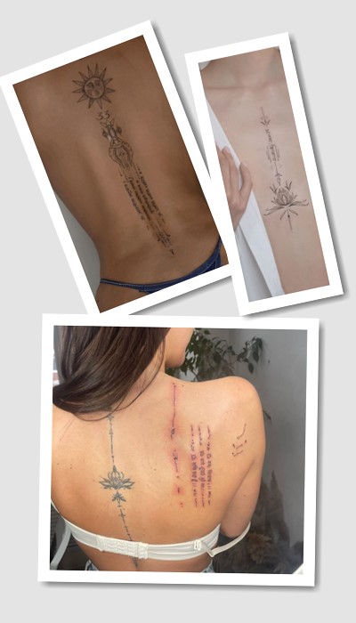 стиль тату Мантра