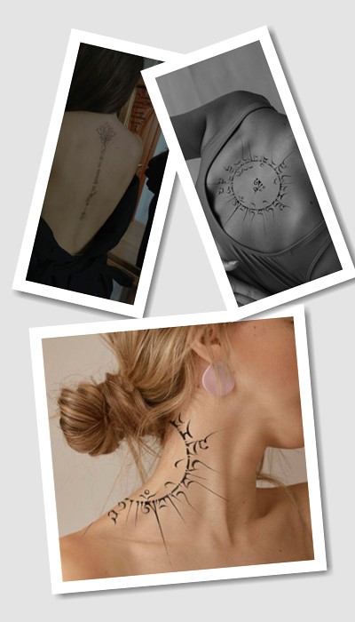 стиль татуювання Мантра