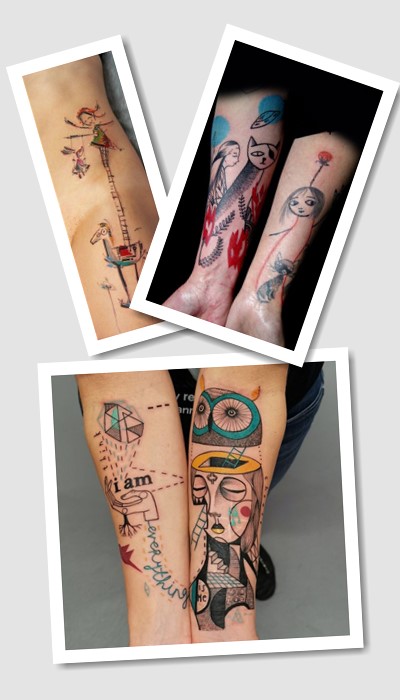 стиль тату Арт брют