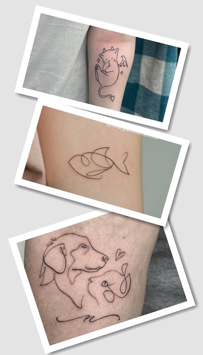 стиль татуювання Контур