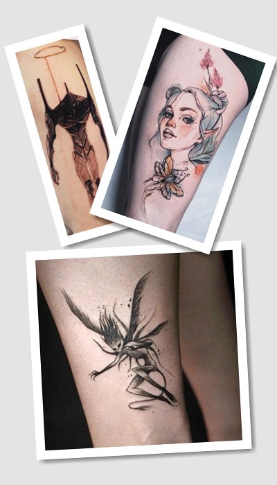 стиль тату Фентезі