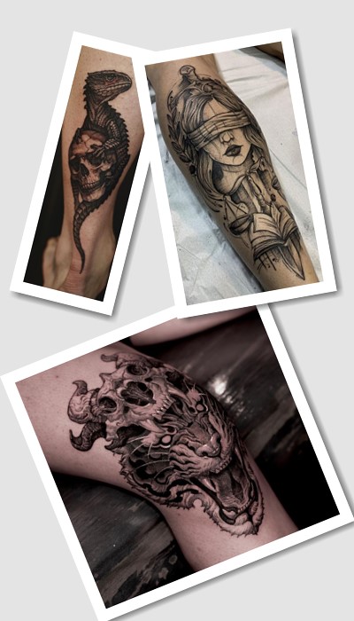 На нозі тату чоловічі