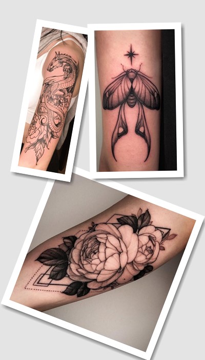 стиль татуювання Чорно білі