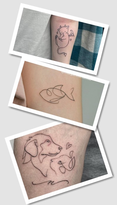 стиль татуювання Контур