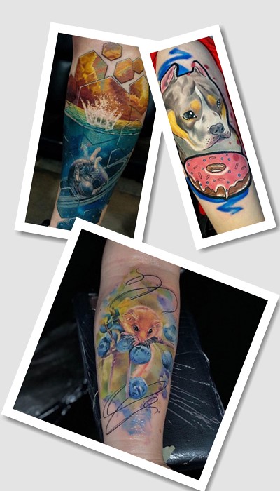 стиль татуювання кольорові