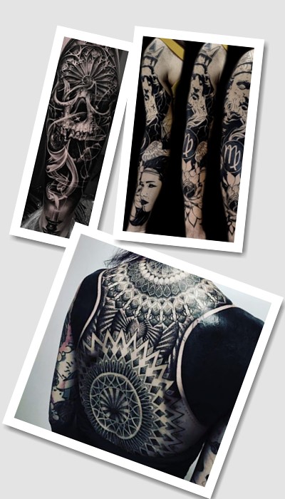 татуювання чорні на білому фоні