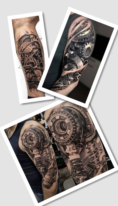 стиль тату механіка