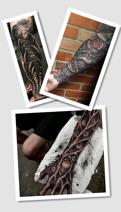 стиль тату біоорганіка