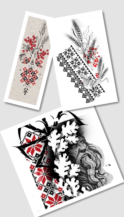 Ескізи тату вишиванка