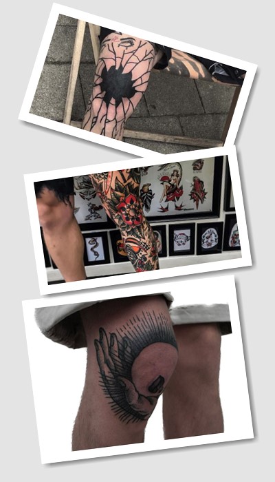 тату на колінах