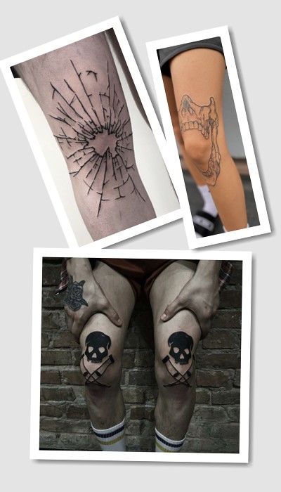 стиль тату на колінах