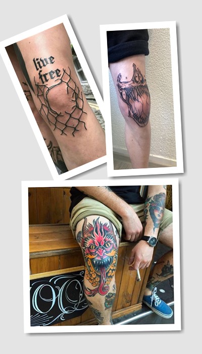 стиль татуювання на колінах