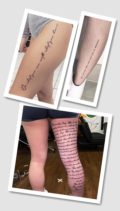 стиль татуювання цитати