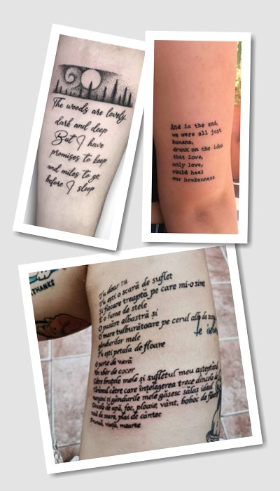 кому підійде татуювання вірші