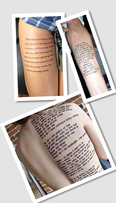 ідеї татуювання вірші