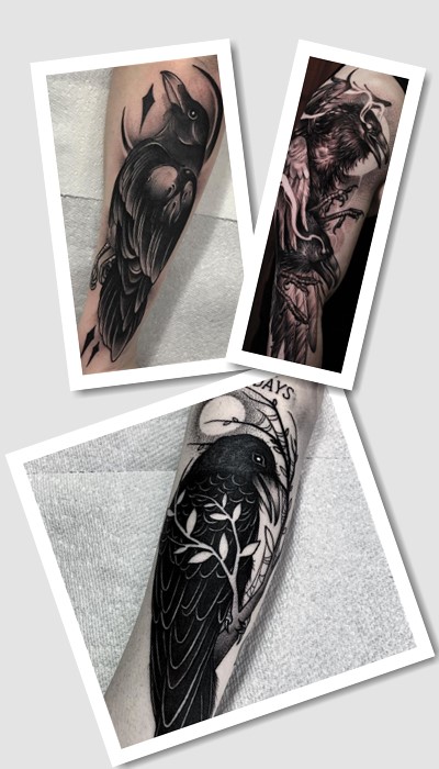 татуювання ворона у Києві