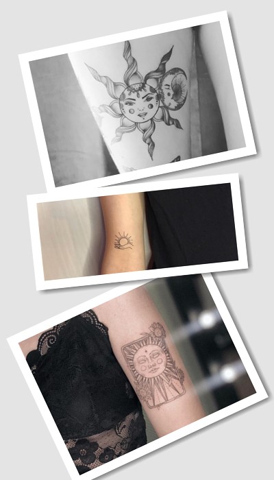 стиль татуювання сонце