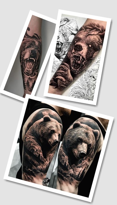 стиль тату ведмідь