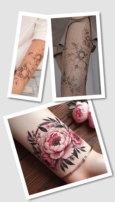 тату півонії