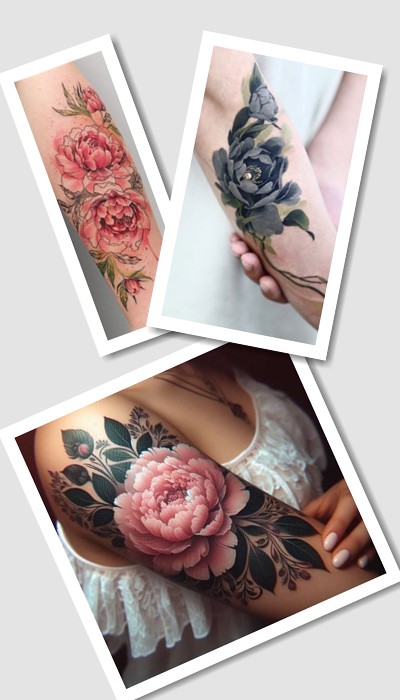 татуювання півонії у Києві