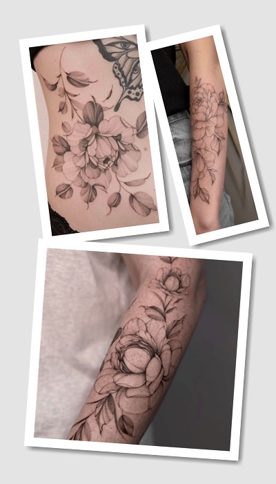 кому підійде татуювання півонії