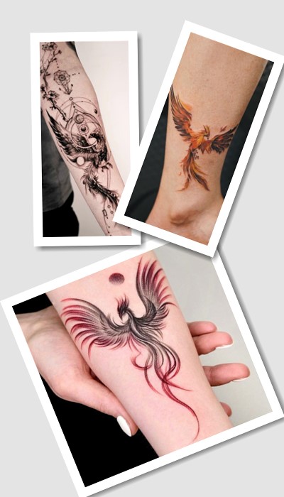 стиль татуювання фенікс