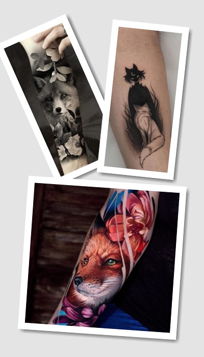 стиль татуювання лисиця
