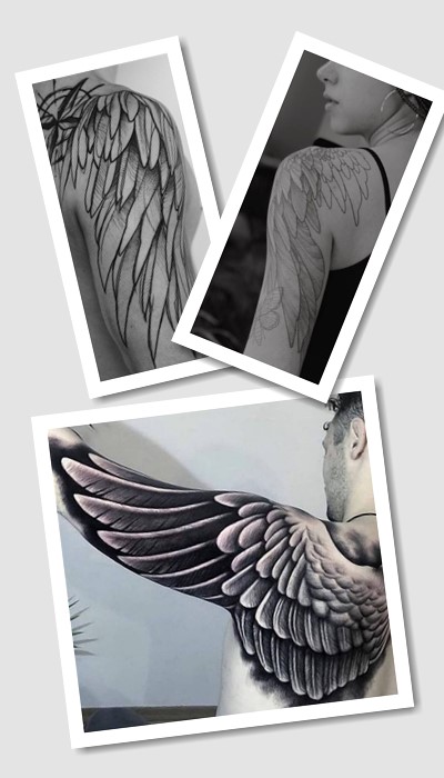 стиль тату крило
