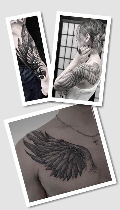 кому підійде татуювання крило