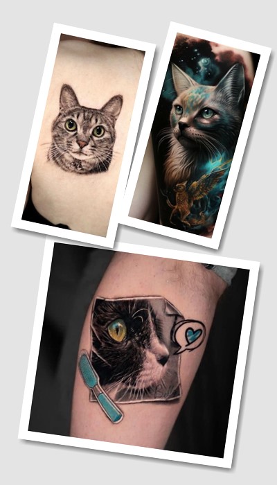 стиль тату кіт
