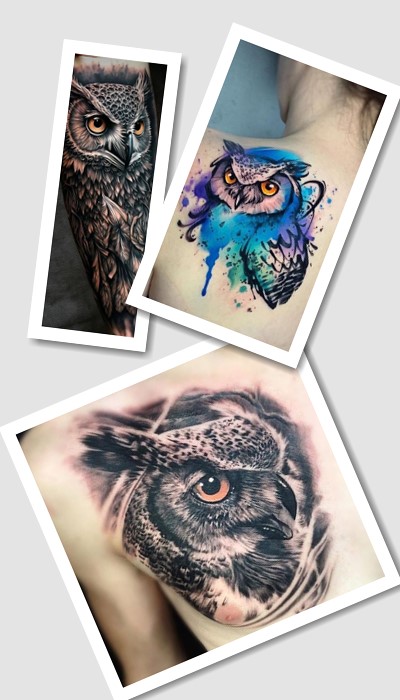стиль тату сова