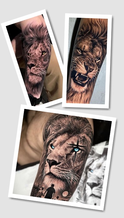 стиль тату Лев