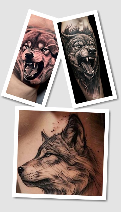 стиль тату Вовк