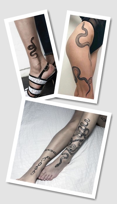 стиль тату Змія