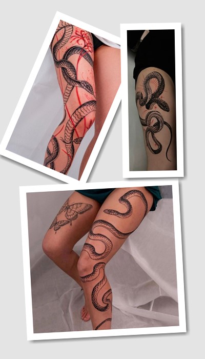стиль татуювання Змія