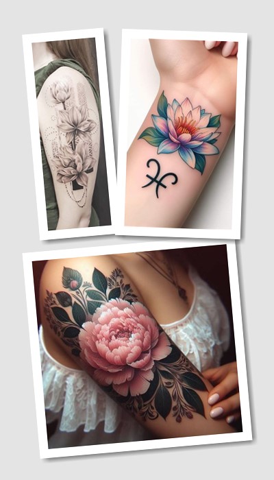 стиль татуювання Квіти