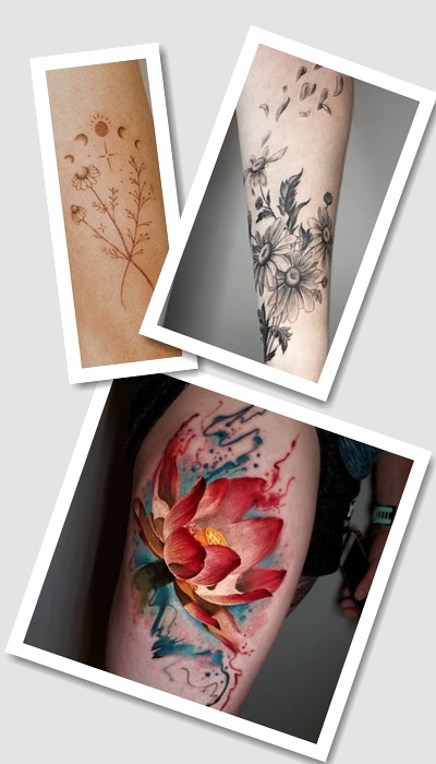 особливості тату Квіти