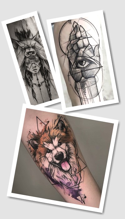 стиль тату скетч